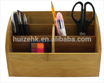 Custom bamboo desk organizer Bamboo office table organizer