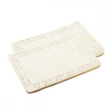 Food Grade Paper White Rectangular Paper Doilies
