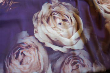 polyester printed duchess satin fabric / poly printing satin