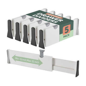 Eco-Friendly ABS Plastic Adjustable Drawer Dividers