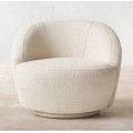 Modern Boucle Fabric Lecco Swivel Chair for home