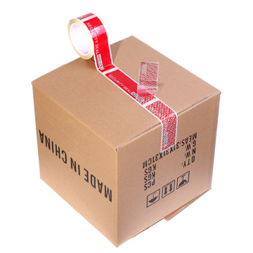 Tamper evident security kraft carton box tape