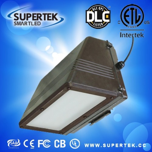 Supertek dlc ul ip54 full cutoff 40w/60w led wall pack light