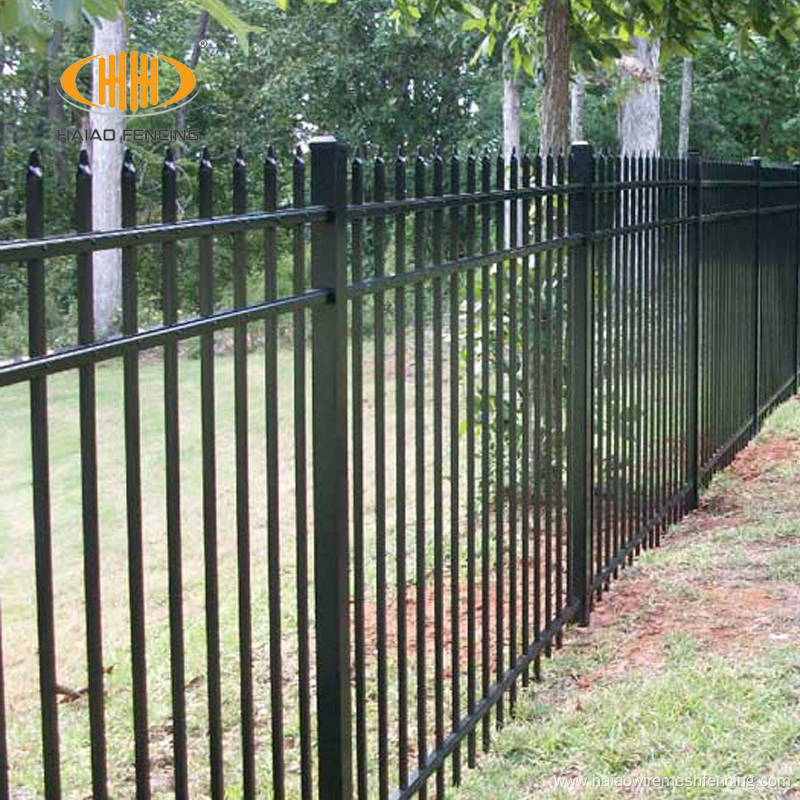 Decorative steel picket metal fence panels