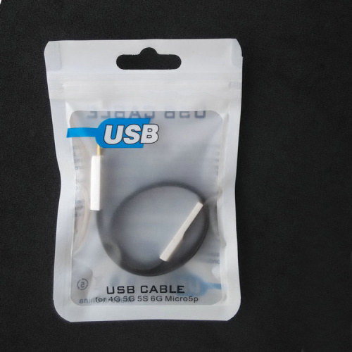 Custom Top Zipper OPP Plastic Bag for Cell Phone Charger and Phone Case