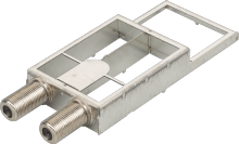 Dual Jack RF Connector Frame Assembly
