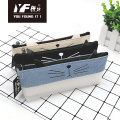 Popular simple color embroidery partysu pu pencil case