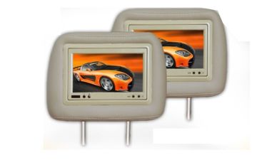 7 Inch Wireless Remote Car Headrest Monitors With Av In And Earphone Jack