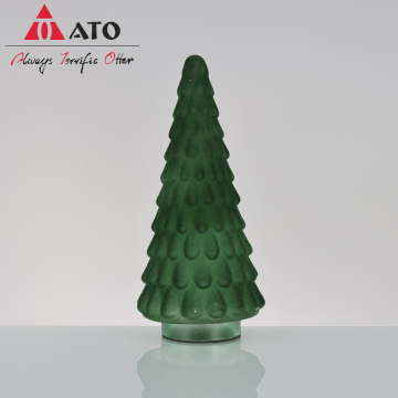 Custom Green glass Indoor Home Glass Christmas Tree