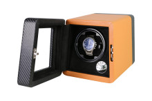 leather wooden watch winder