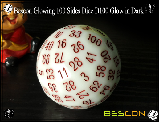 Bescon Glowing 100 Seiten Würfel D100 Glow in Dark-3 Bescon Glowing 100 Sides Dice D100 Glow in Dark-3