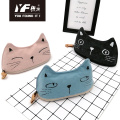 Custom cute cartoon cat PU pencil case