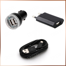 Wall Charger Car Charger USB Cable Mobile Phone Accessories 3 in 1 EU Charger Kit