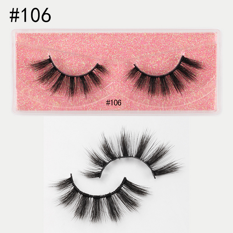 5 Colors Glitter box 3D mink false eyelashes handmade wholesale cosmetics eyes makeup beauty