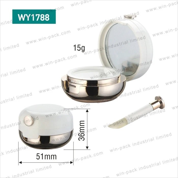 15g 30g Milk White Double Wall Acrylic Cream Jar Cosmetic Container with Mirror Cap