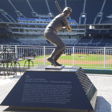 art deco garden statues metal craft bronze sculpture baseball