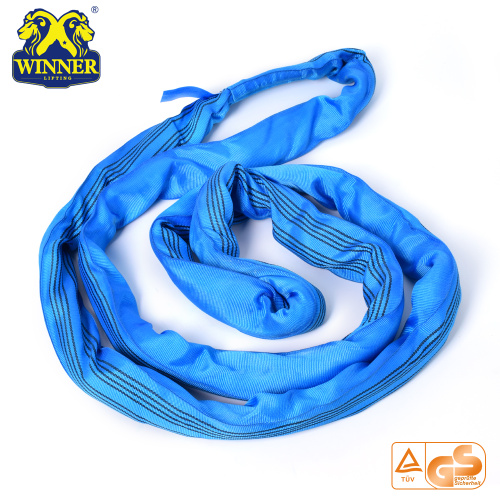 Nhiệm vụ nặng nề 8T Polyester Round Sling Nâng đai sling