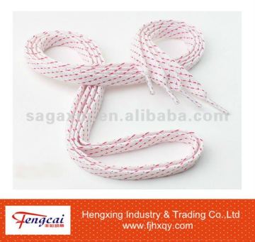 10mm pink and white metallic color shoe lace