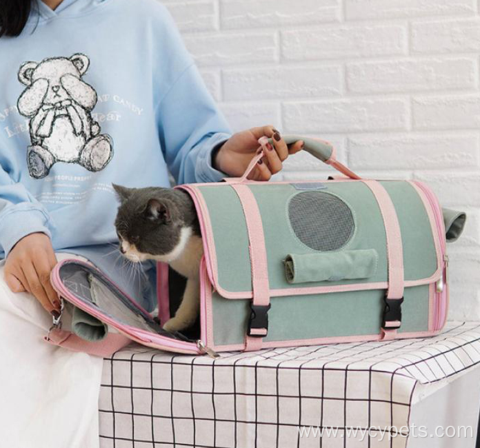 Canvas Portable Pet Carrier Travel Transport Bag