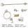 New Square DesignZinc Alloy Chrom Hardware WC Badzubehör, Hotel Badzubehör Set