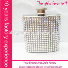 whisky stainless steel rhinestone flask