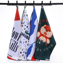 Custom Both Sides Printing Microfiber Waffle Towel for Golf Caddies