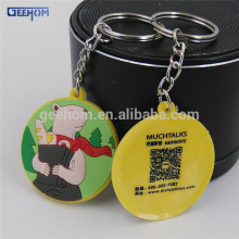 custom 3d pvc qr code keyring