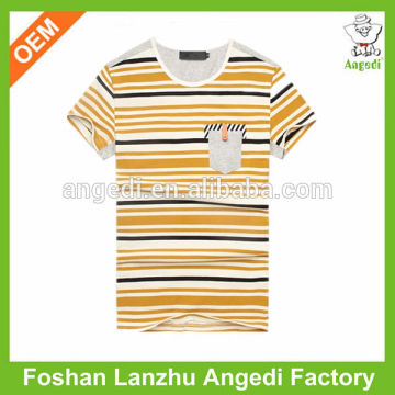 Classic fashion young men striped baseball shirts