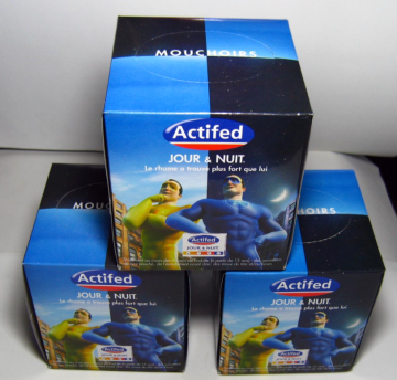 Put boxed tissues in the living room