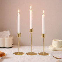 Candlesticks Gold Metal Wedding Centerpiece Candle Holders