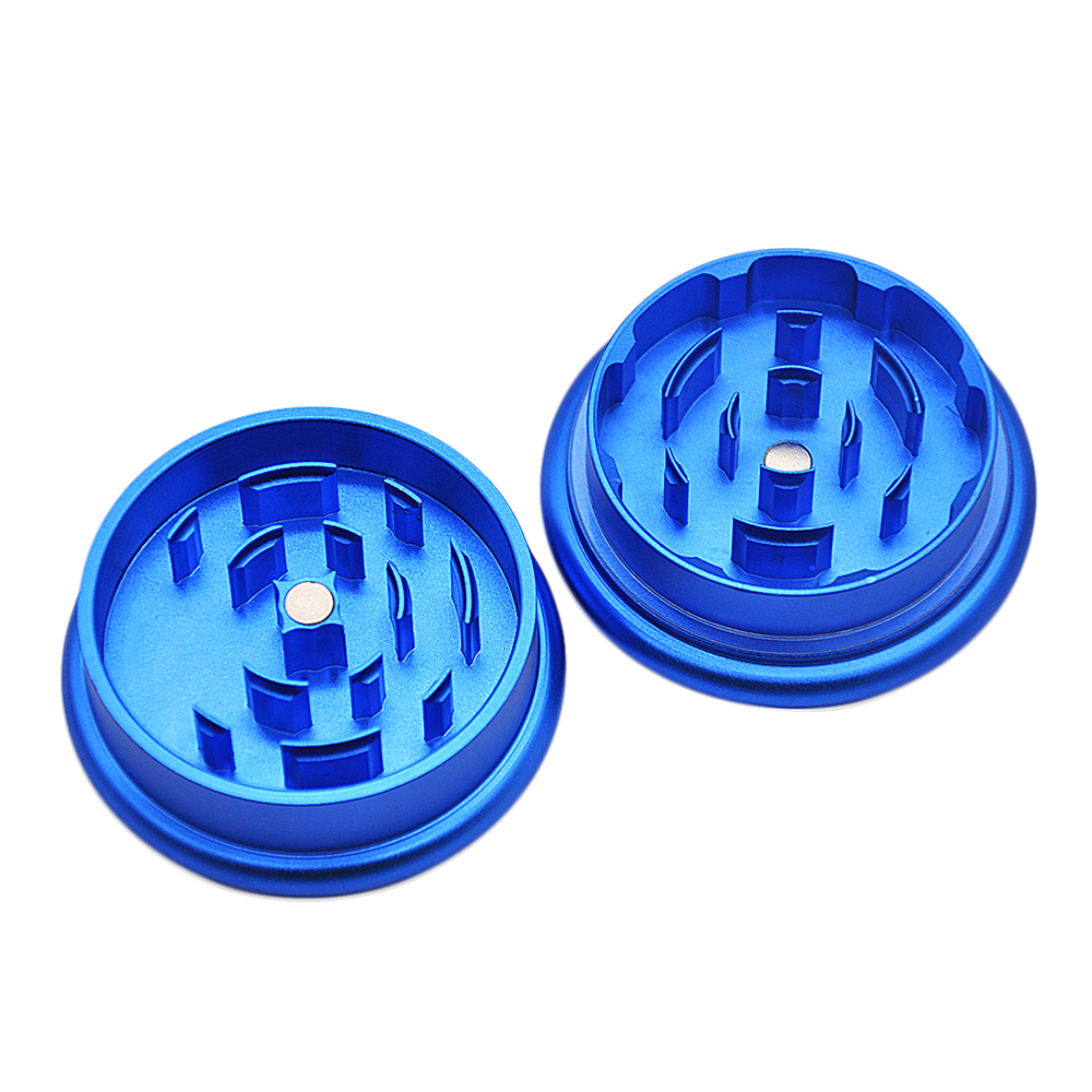 Novelty metal 53MM 2 parts herb grinder weed grinder CNC Aluminum herb crusher custom logo smoking accessories