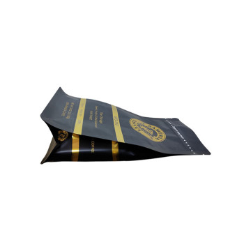Bahan daur ulang Kantong kertas kraft ritsleting kantong teh blok teh bawah kantong kertas