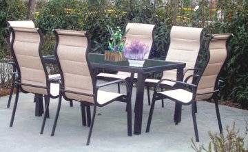 PE rattan/wicker garden furniture set