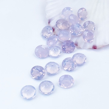 Natural Lavender Amethyst Round Diamond Cut Loose Stones