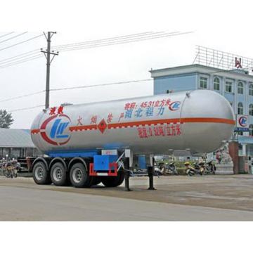 11.2m Tri-poros dicairkan Transportasi Gas semi trailer