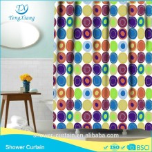 hook less polyester fabric transparent shower curtains latest fashion curtains