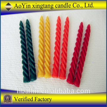 Long decorative taper Spiral taper candle by manufacturer