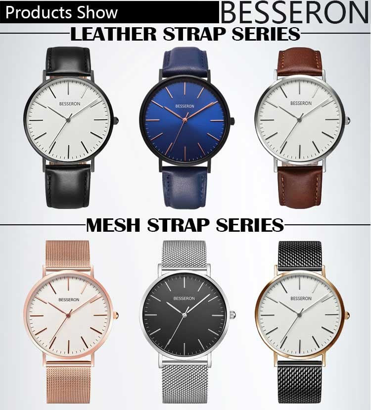 Oem custom your logo wristband watch band leather genuine leather bands watch grey straps