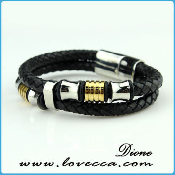 wholesale small MOQ magnetic clasp leather bracelet