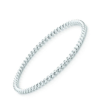 Simple designed girls platinum gold screw bangles