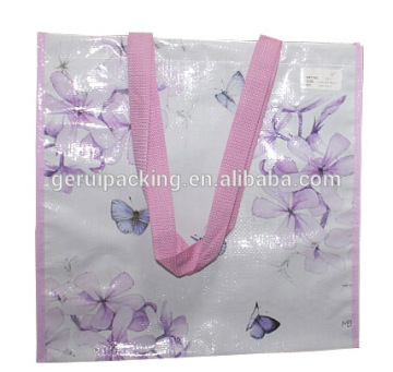 hottest selling laminted pp woven shopping tote bag