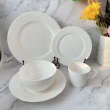 New bonechina embossed tableware