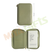 Luxury Custom Leather A6 Planner Agenda with Zippered Cover Organizer Padfolio