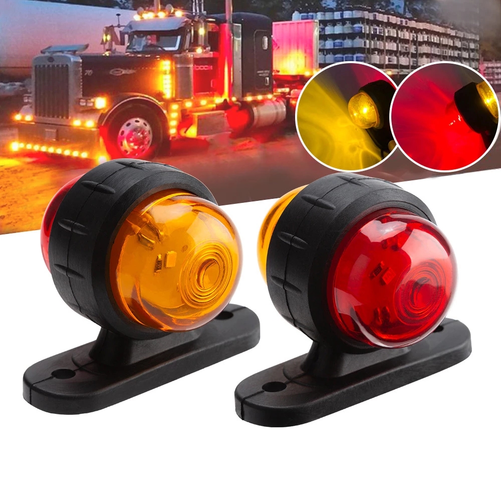 Side Marker Light External 12V 24V Replacement Parts Mini Durable Trailer Truck Universal Safety Turn Signal Warning Red