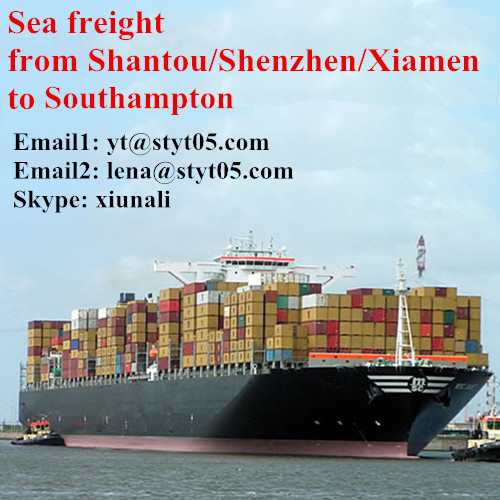 Sea freight shipping container from Shantou to Southampton​