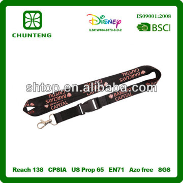 high quality fashion black lanyards/strap