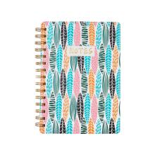 A5 Pu leather softcover flower pattern notebook