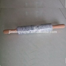 white marble with grey sparkle ROLLING PIN /stone rolling pin