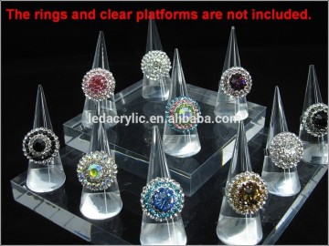 ACRYLIC CONE JEWELLERY RING DISPLAY STANDS