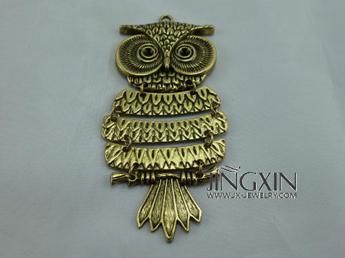 Wholesale OWL Shape Charm Big Alloy Pendants